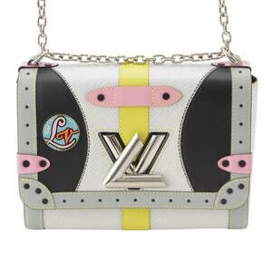 Louis Vuitton Epi Twist Leather Chain Shoulder Bag White